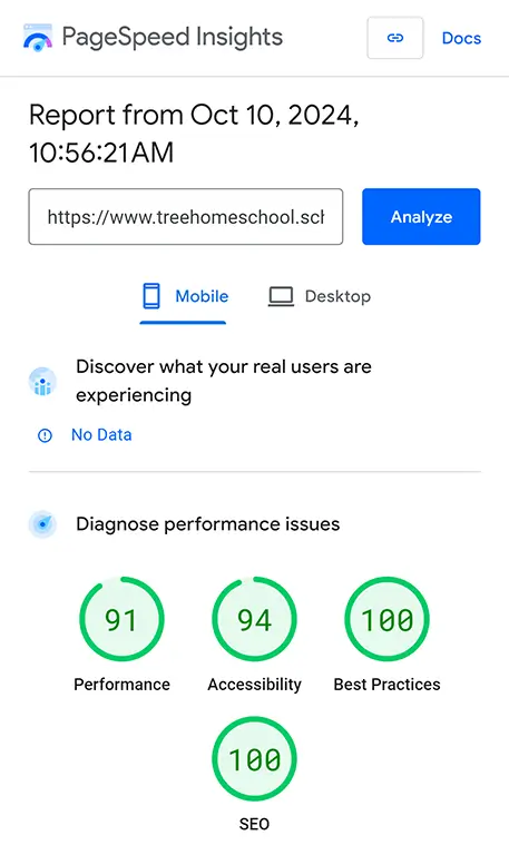 Pagespeed. Web. Dev analysis https www treehomeschool sch id mobileiphone 14 pro